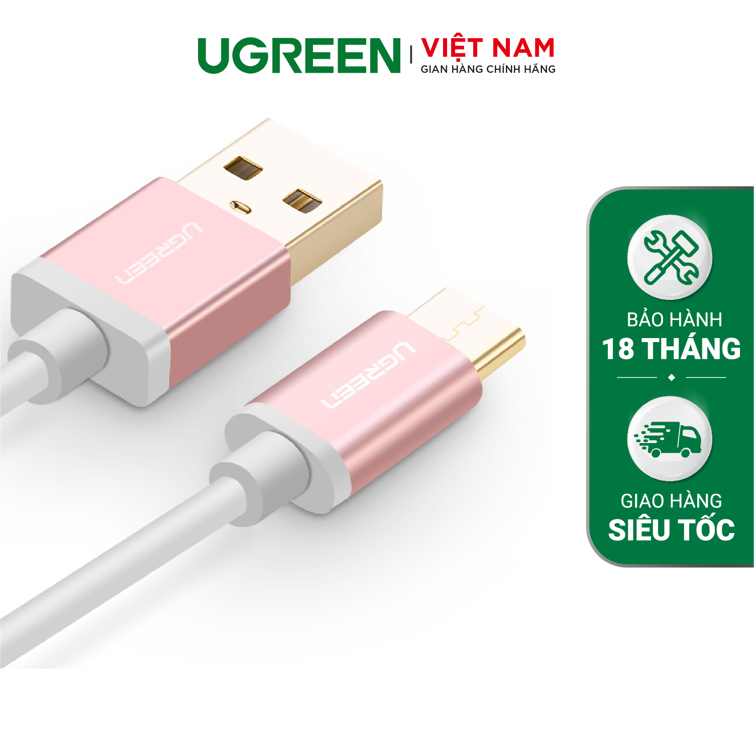 Dây cáp chuyển đổi USB 2.0 sang USB Type C dài từ 0.25-2M UGREEN US188 » Ugreen Việt Nam day-cap-chuy-n-d-i-usb-20-sang-usb-type-c-dai-t-025-2m-ugreen-us188--500x500